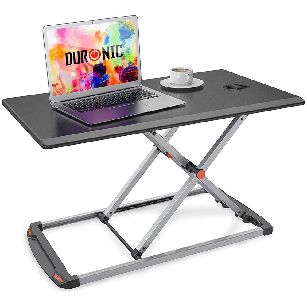 Dm05d11 Bk Postazione Lavoro - Altezza Regolabile 5-40cm - Ampia Piattaforma 74-43cm - Portata 8kg - Scrivania Ergonomica Per Lavorare In Piedi Con Supporto Per Tastiera - Foto 1