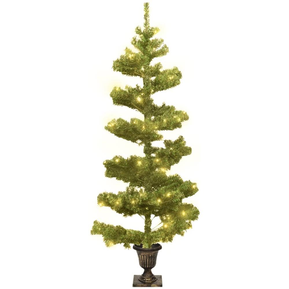 Albero di Natale a Spirale con Vaso e LED Verde 120 cm PVC - Foto 2