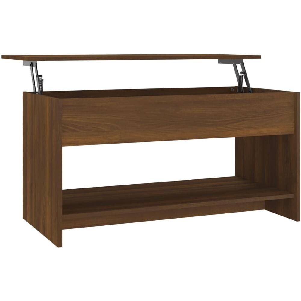Tavolino Salotto Rovere Marrone 102x50x52,5cm Legno Multistrato - Foto 1