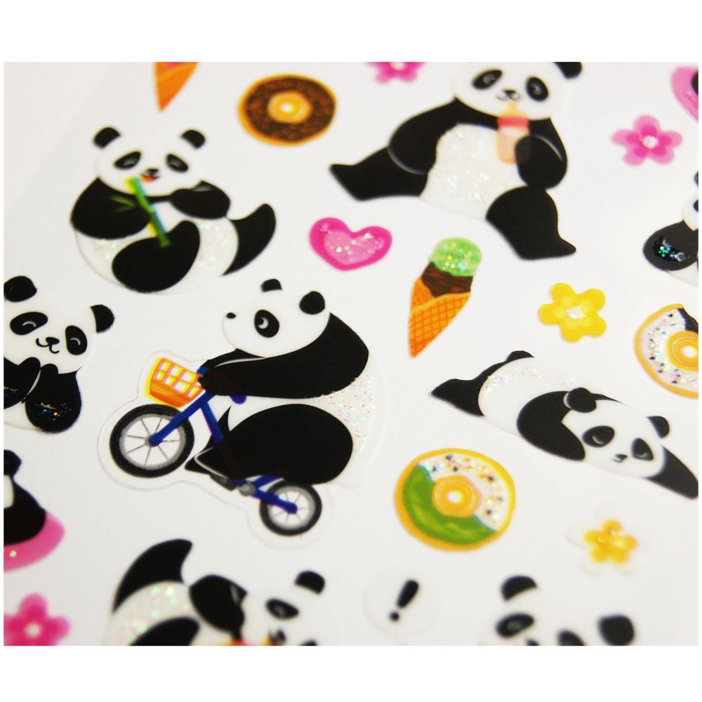 Adesivi - Panda - Glitter - 1,8 Cm - Foto 1