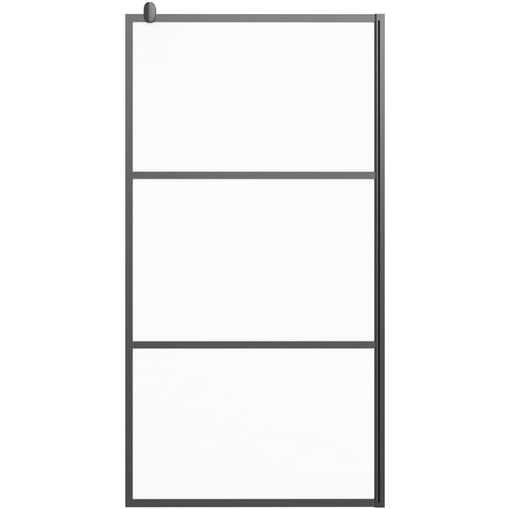 Parete Doccia Walk In 100x195 Cm In Vetro Smerigliato Esg Nero - Foto 3