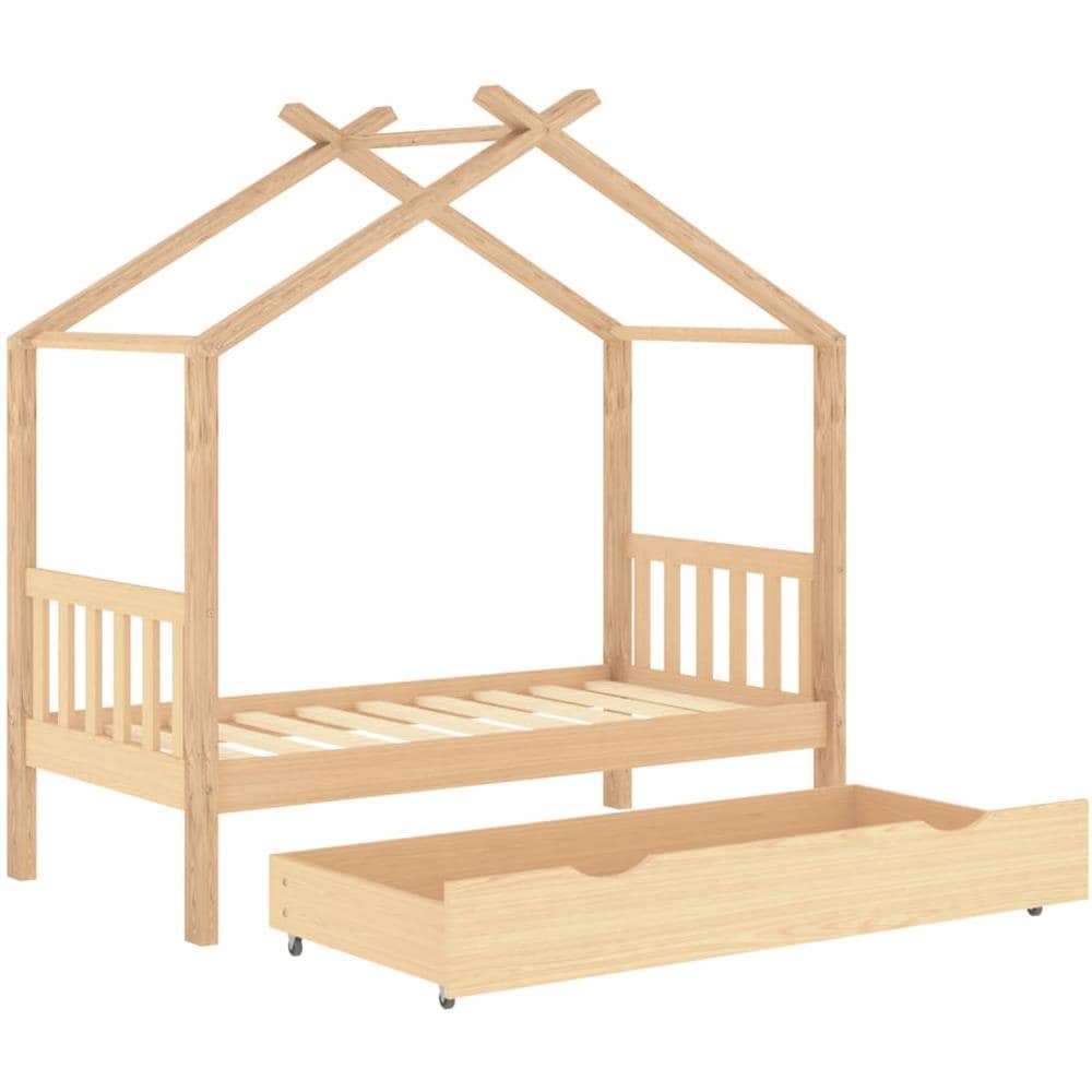 Giroletto Per Bambini Con Cassetto In Pino Massello 80x160 Cm - Foto 2