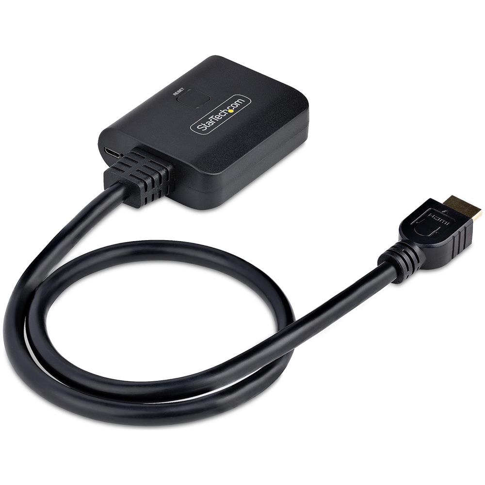 Splitter HDMI 4K a 2 Porte - Sdoppiatore Video HDMI 2.0 4K 60Hz con 1 Ingresso e 2 Uscite - Hub HDMI HDR /HDCP 2.2 - Multipresa HDMI con cavo da 50 cm - Alimentazione da USB o con Alimentatore (incl.) - Foto 2
