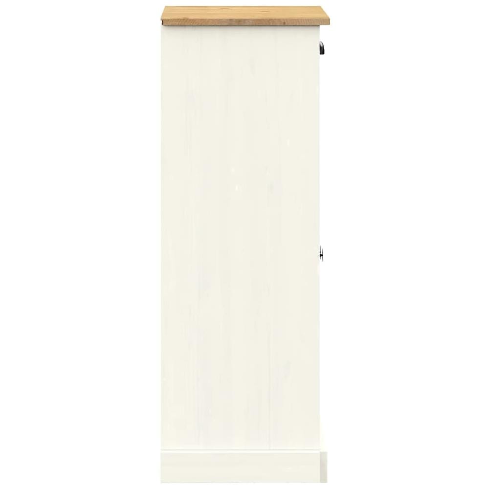 Scarpiera Vigo 60x35x96 Cm In Legno Massello Di Pino Bianco - Foto 9