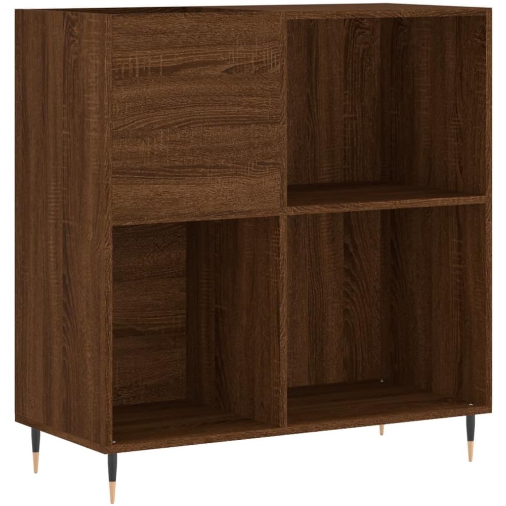 Mobile Porta Dischi Rovere Marrone 84,5x38x89 Legno Multistrato - Foto 1