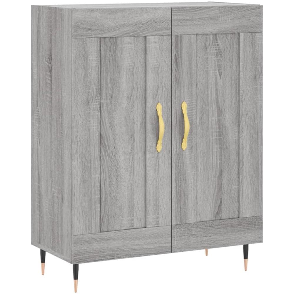 Credenza Grigio Sonoma 69,5x34x90 Cm In Legno Multistrato - Foto 2