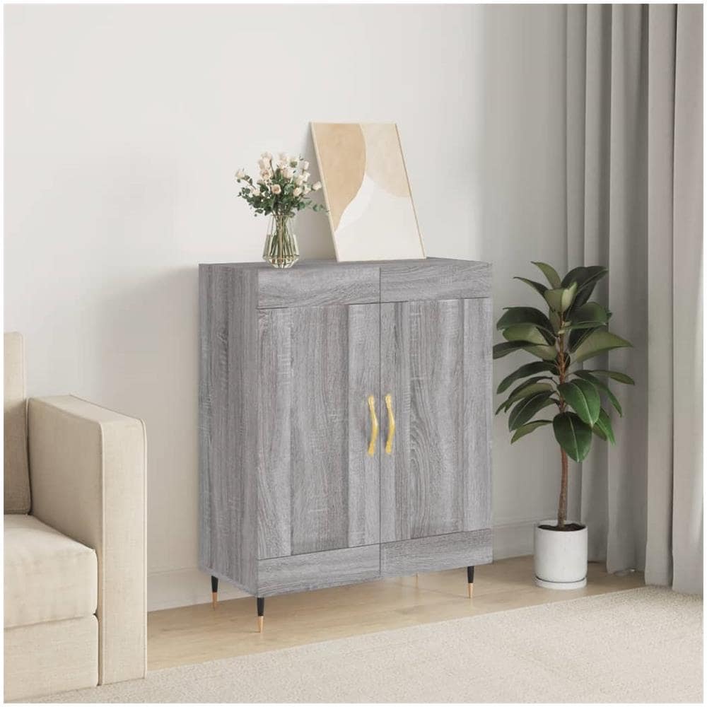 Credenza Grigio Sonoma 69,5x34x90 Cm In Legno Multistrato - Foto 1