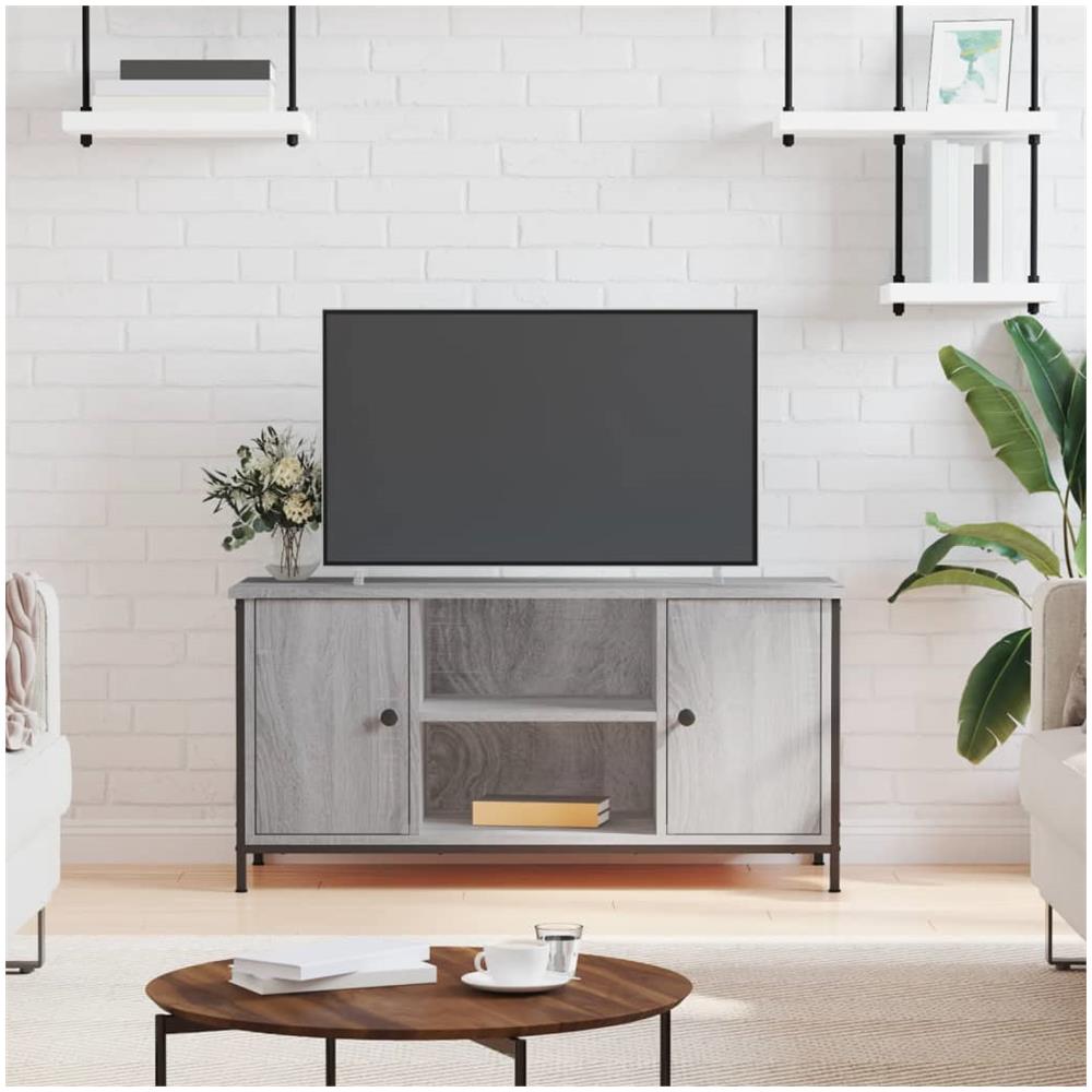 Mobile Porta Tv Grigio Sonoma 100x40x50 Cm In Legno Multistrato - Foto 1