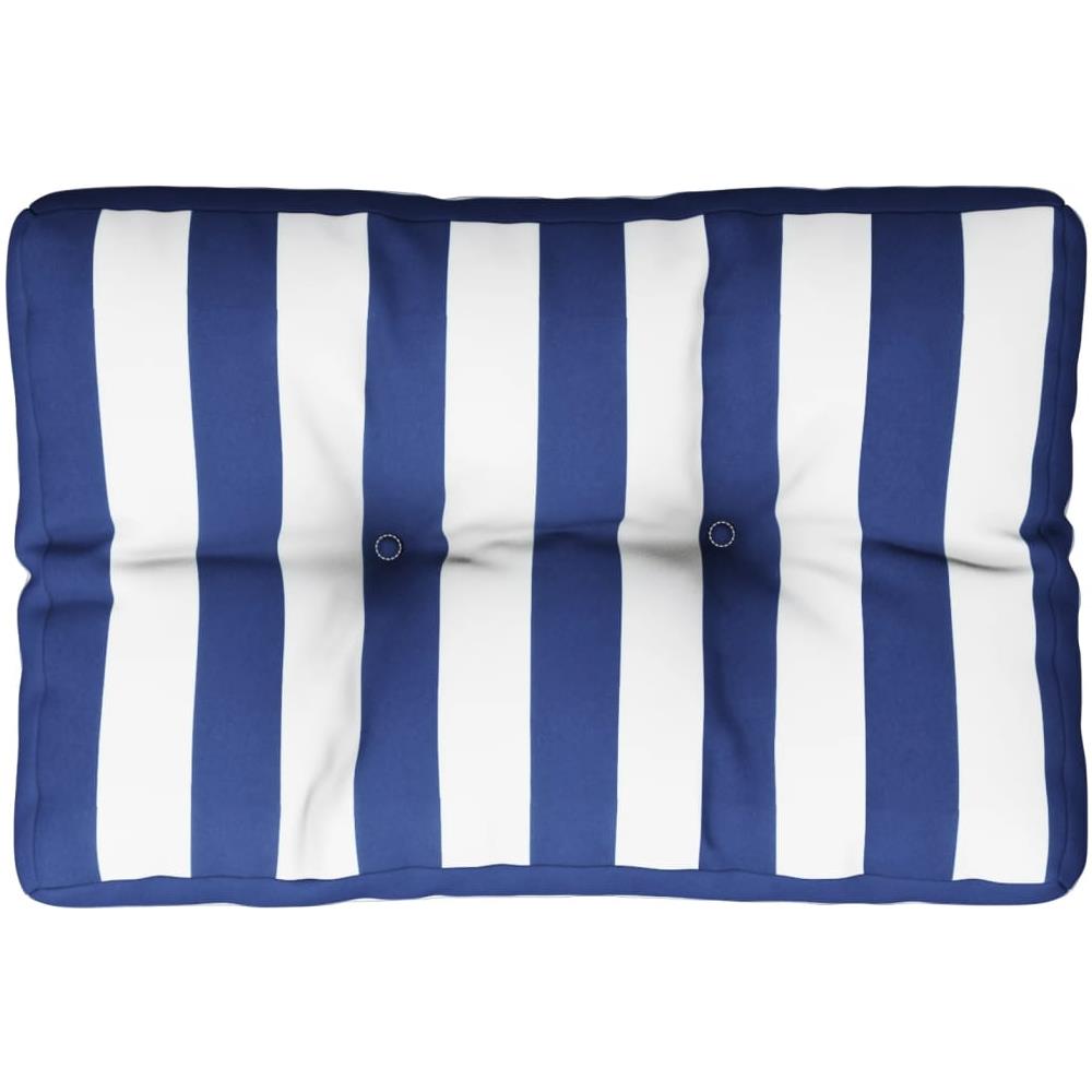 Cuscino Per Pallet Strisce Bianche E Blu 50x40x12 Cm In Tessuto - Foto 2