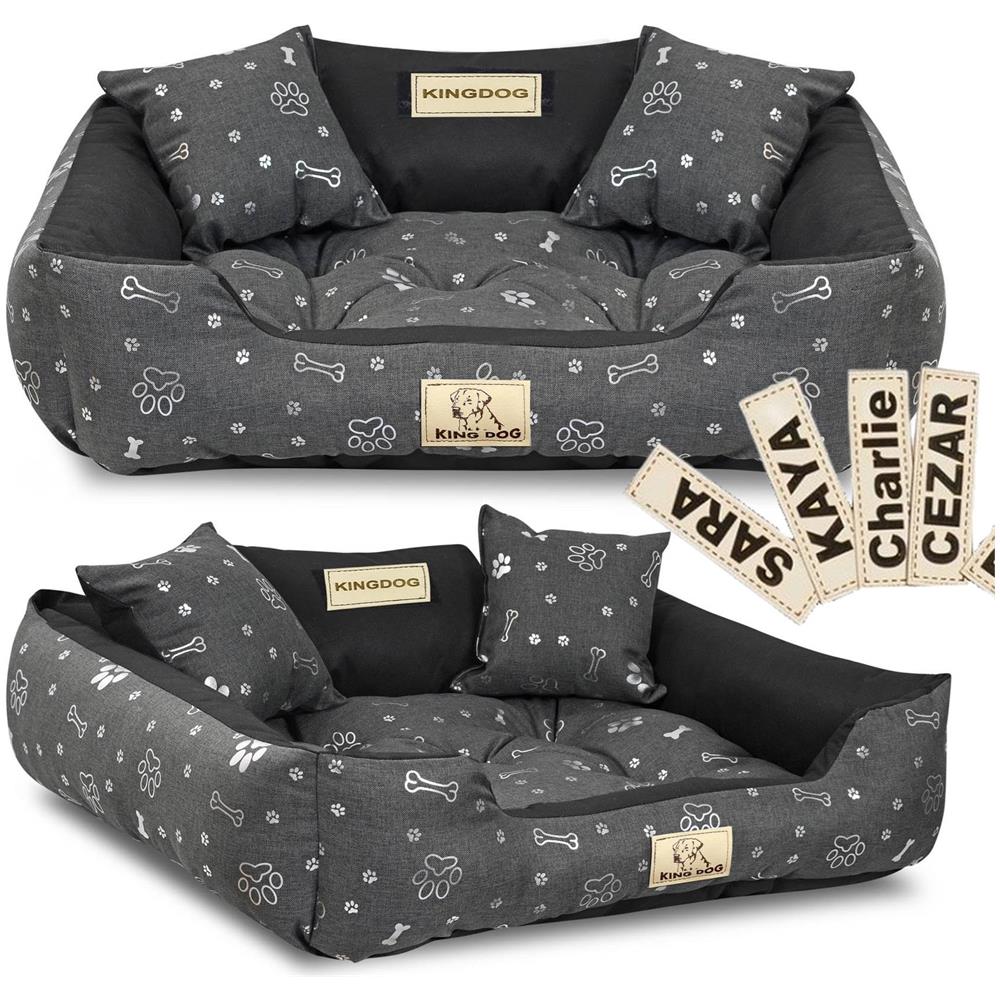 100x75 cm KINGDOG Cuccia per cani impermeabile personalizzabile Silver Bones - Foto 1