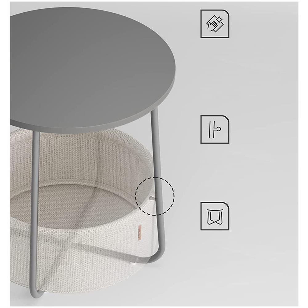 Comodino con cestino, tavolo rotondo, tavolino laterale - Foto 1