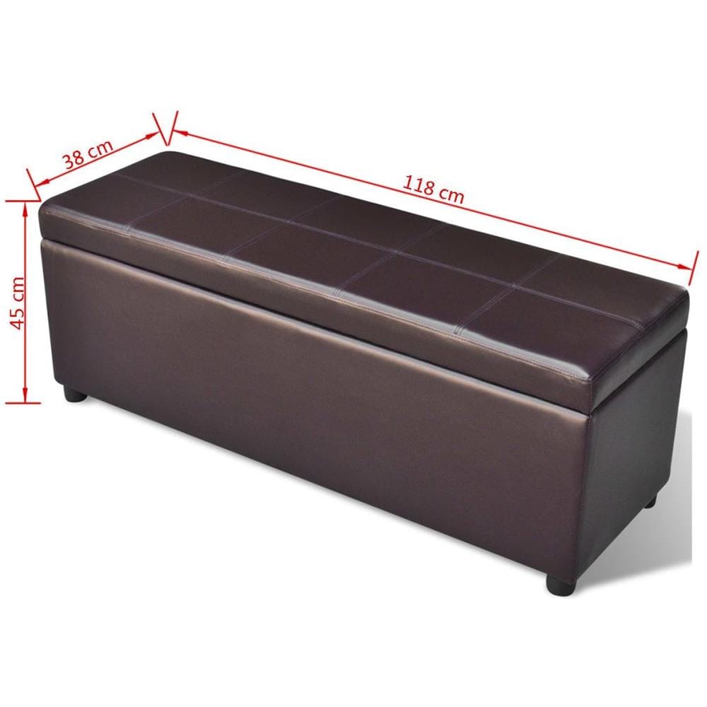 Cassapanca Lunga In Legno Marrone - Foto 12