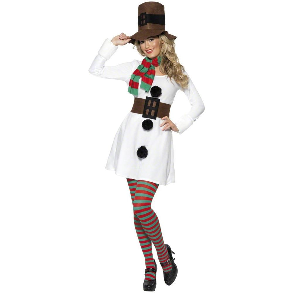Costume Pupazzo Neve Donna Natale Small - Foto 1
