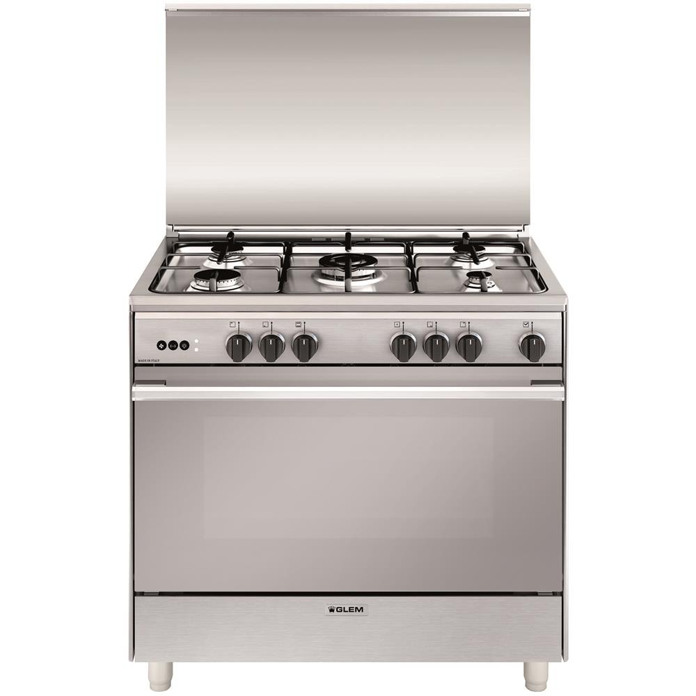 Cucina a Gas UN965VI 5 Fuochi a Gas Forno Gas Multifunzione Ventilato Classe A Dimensioni 90 x 60 cm Colore Inox Serie Unica - Foto 1