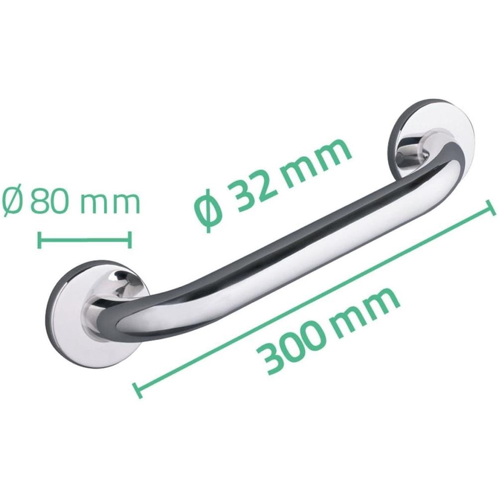 Maniglione Di Sicurezza 30 Cm In Acciaio Inox Cromato A00130001 - Foto 5