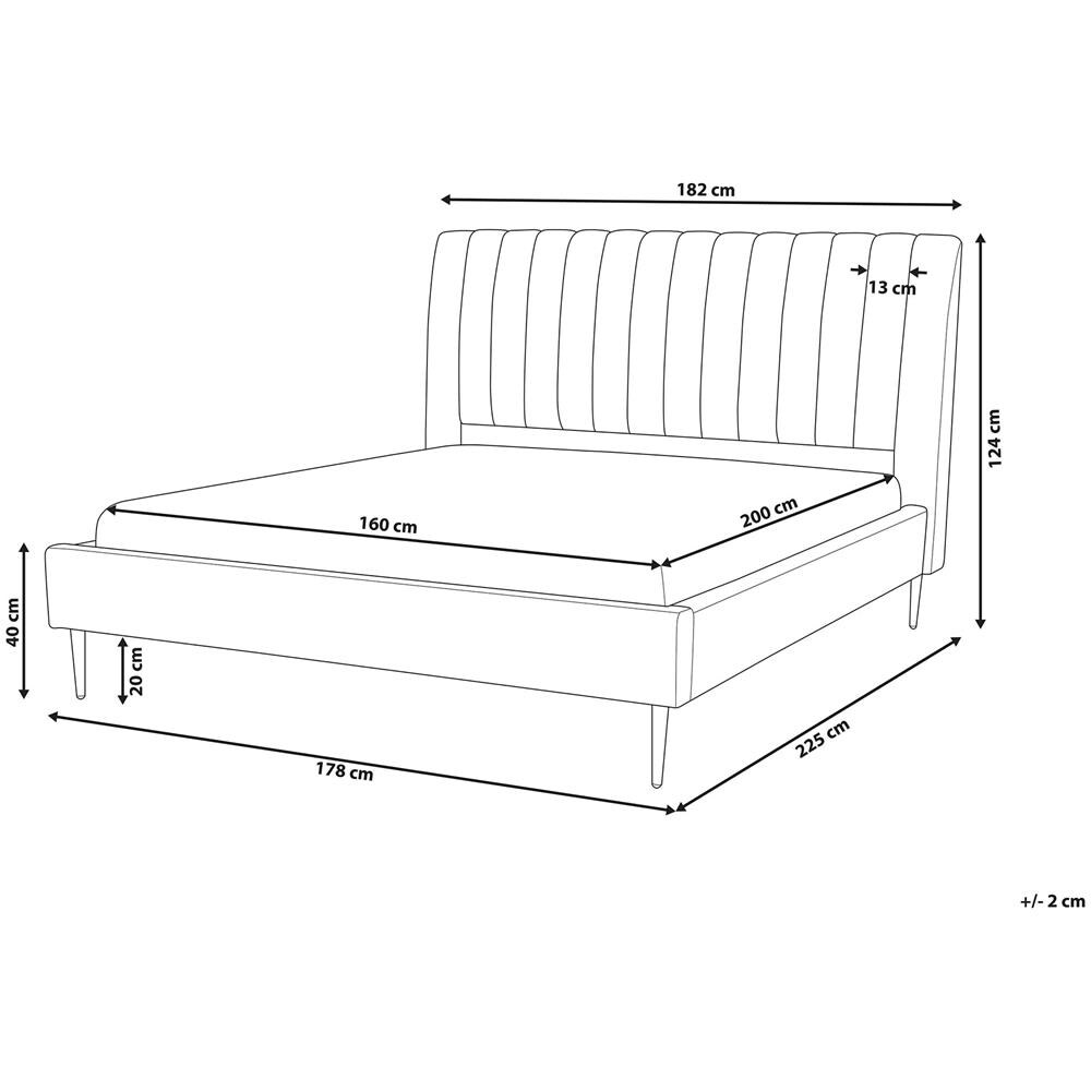 Letto Matrimoniale In Velluto Color Rosa Pesca 160x200 Cm Marville - Foto 2