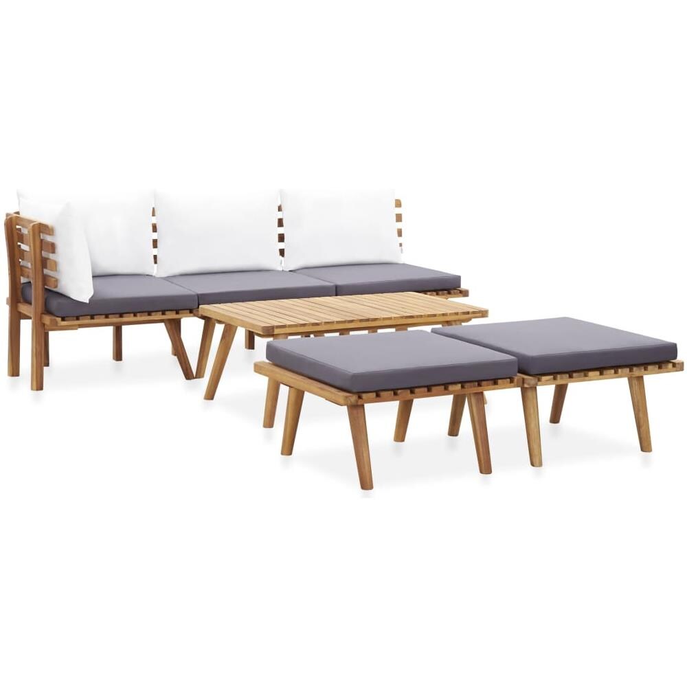 Set Divani da Giardino 6 pz in Legno Massello di Acacia - Foto 2