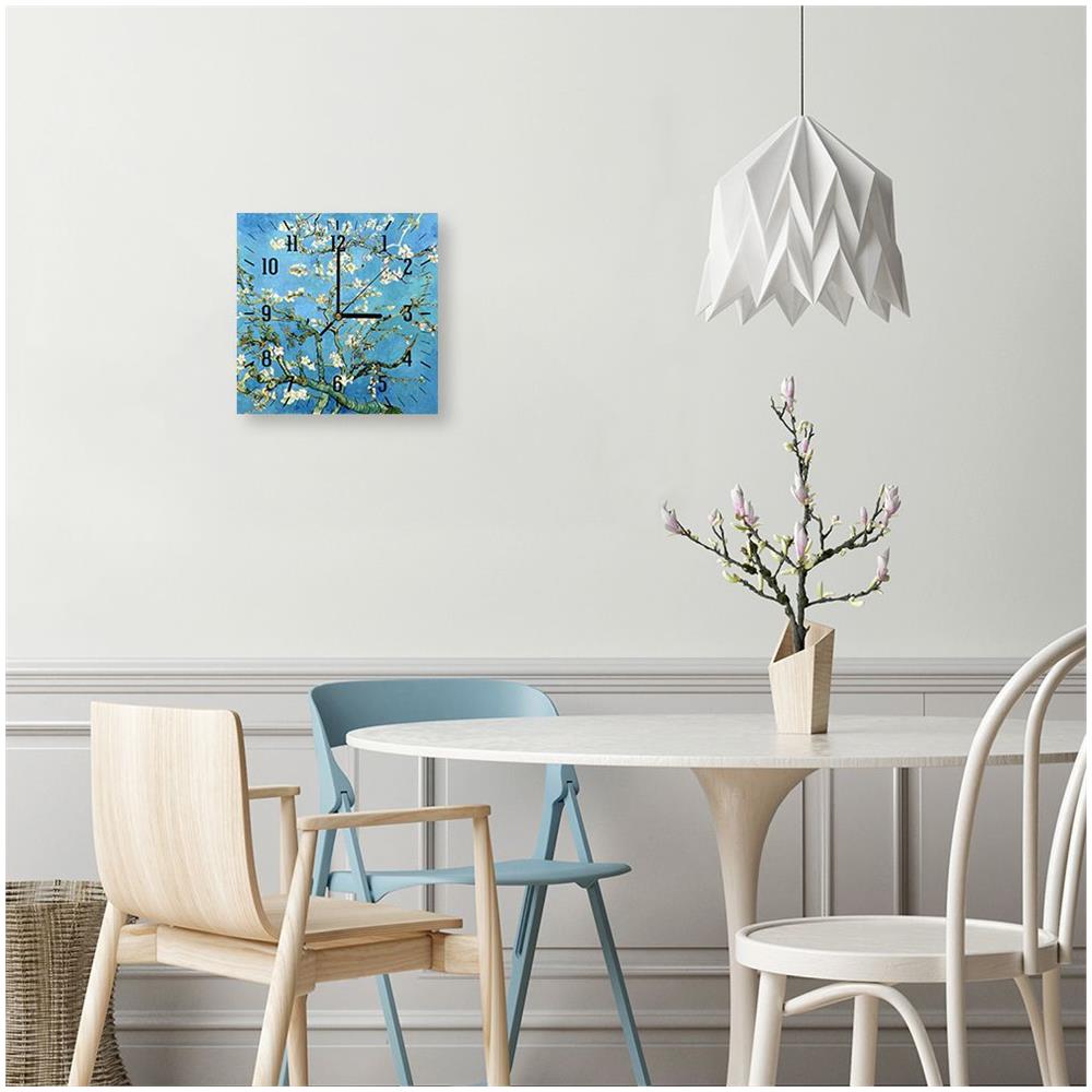 Orologio murale - Mandorlo In Fiore (Dettaglio) - Vincent Van Gogh - Decorazione da Parete cm. 30x30 - Foto 1