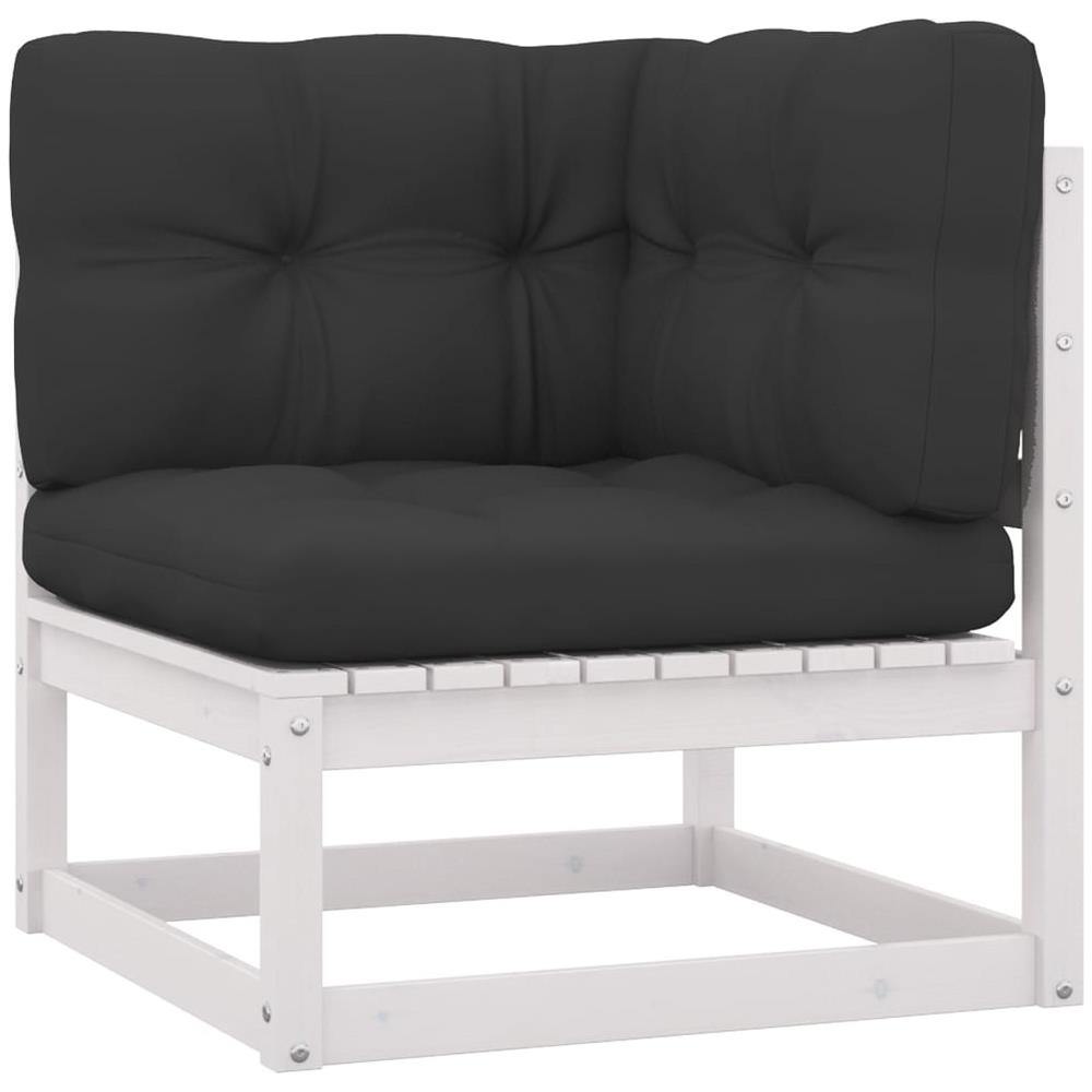 Divano da Giardino a 3 Posti con Cuscini Legno Massello di Pino - Foto 4