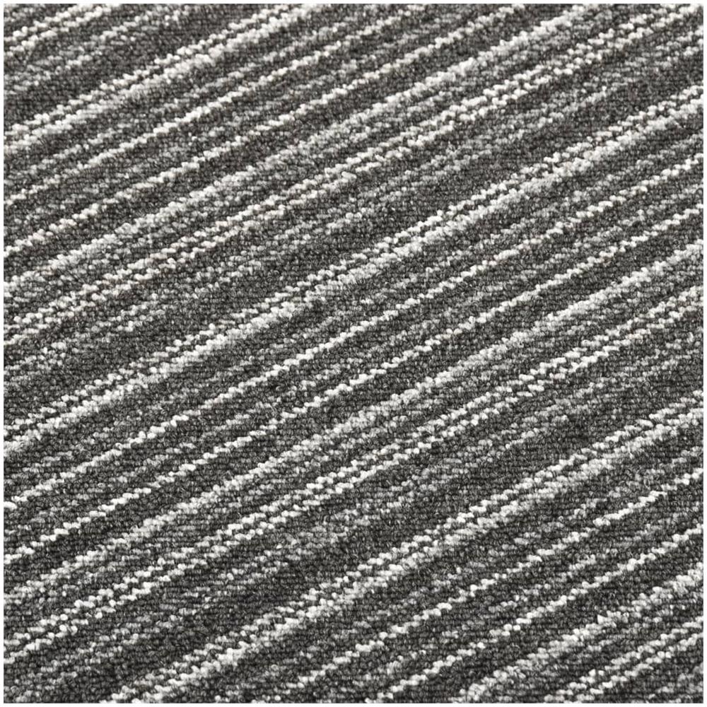 Quadrotte di Moquette 20 pz 5 m² 50x50 cm Antracite a Strisce - Foto 3