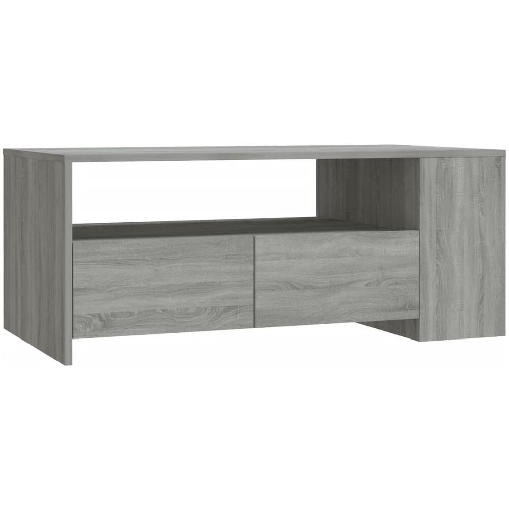 Tavolino Da Salotto Grigio Sonoma 102x55x42cm Legno Multistrato - Foto 1