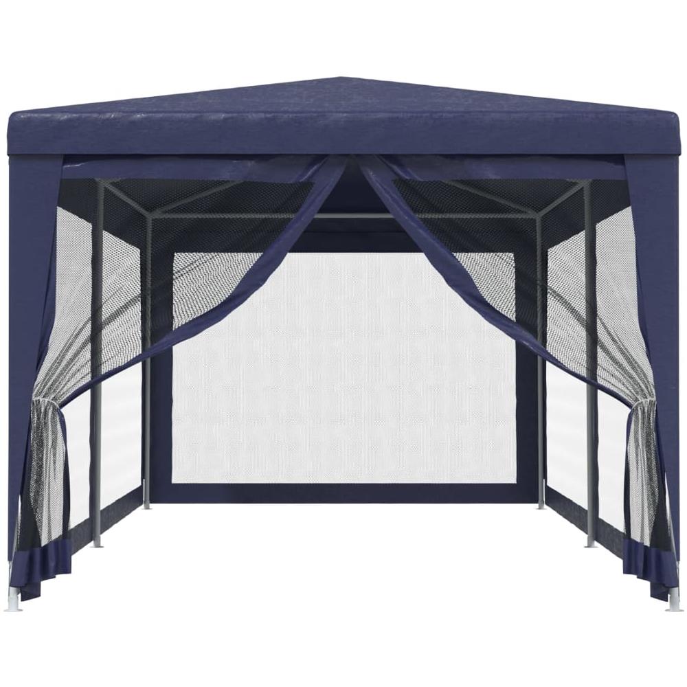 Tenda Per Feste Con 6 Pareti Laterali In Rete Blu 3x6 M Hdpe - Foto 3