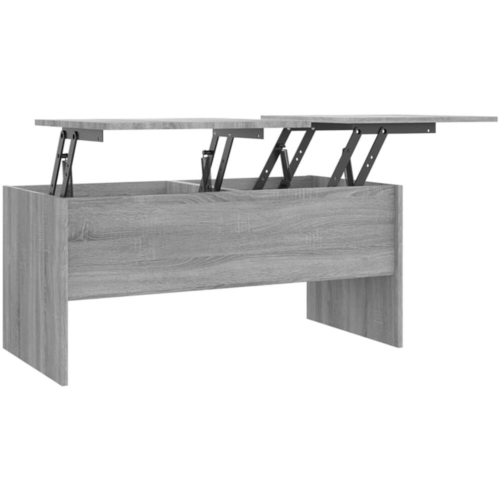 Tavolino Grigio Sonoma 102x50,5x46,5 Cm In Legno Multistrato - Foto 2