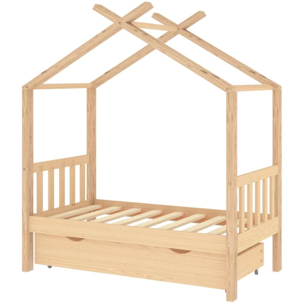 Giroletto Per Bambini Con Cassetto In Pino Massello 70x140 Cm - Foto 1