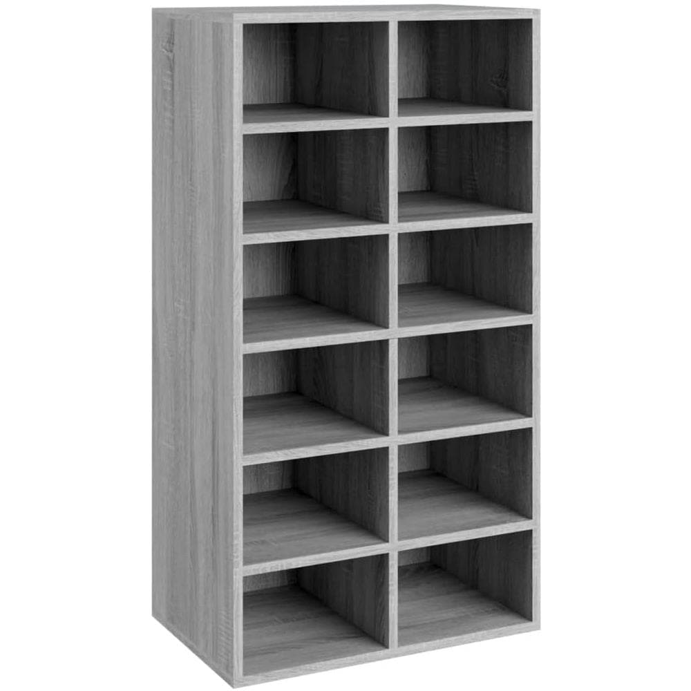 Scarpiera Grigio Sonoma 54x34x100,5 Cm In Legno Multistrato - Foto 2