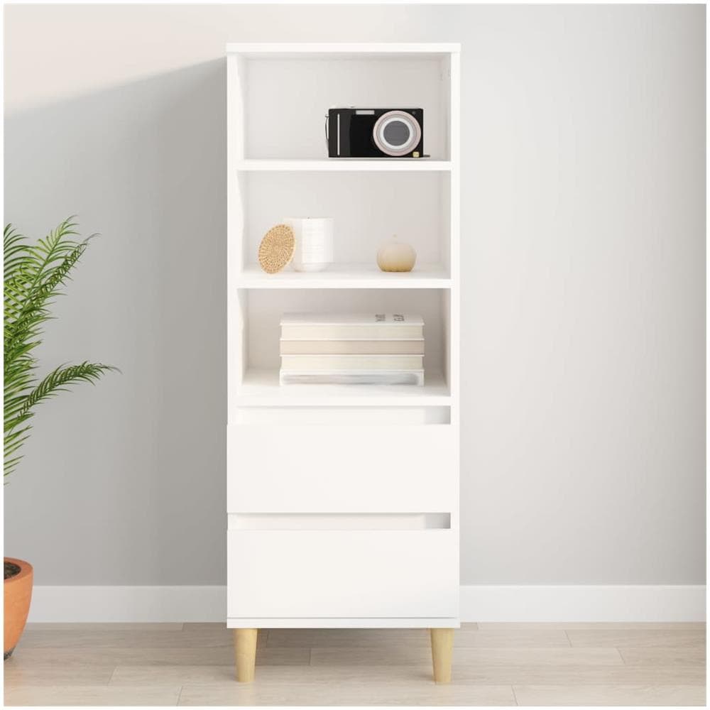Credenza Bianco 40x36x110 Cm In Legno Multistrato - Foto 1