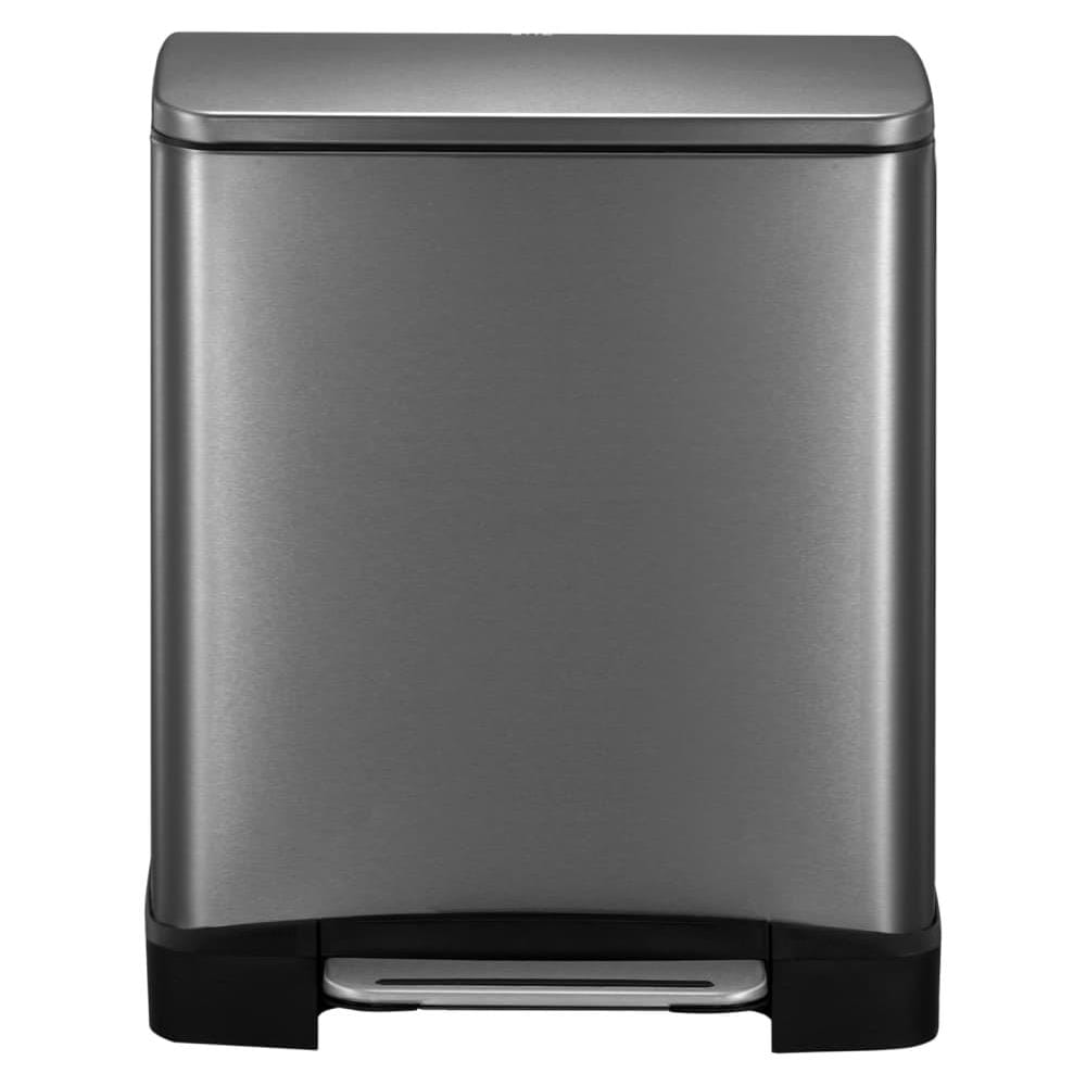 Pattumiera A Pedale E-cube 28 L+18 L Acciaio - Foto 2