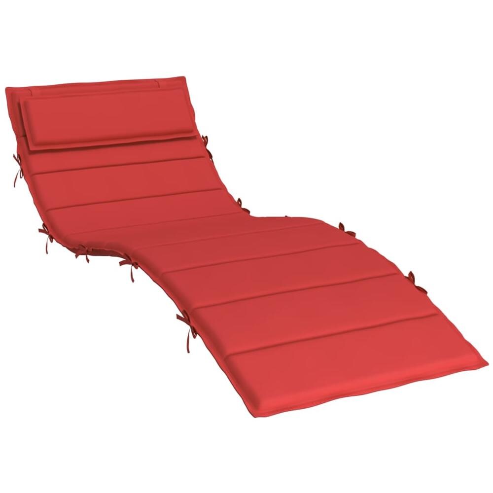 Cuscino Per Lettino Rosso 180x60x3 Cm In Tessuto Oxford - Foto 2