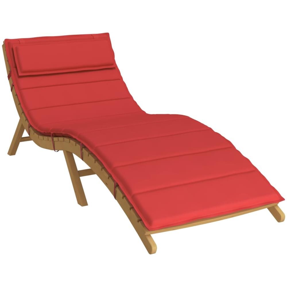 Cuscino Per Lettino Rosso 180x60x3 Cm In Tessuto Oxford - Foto 3