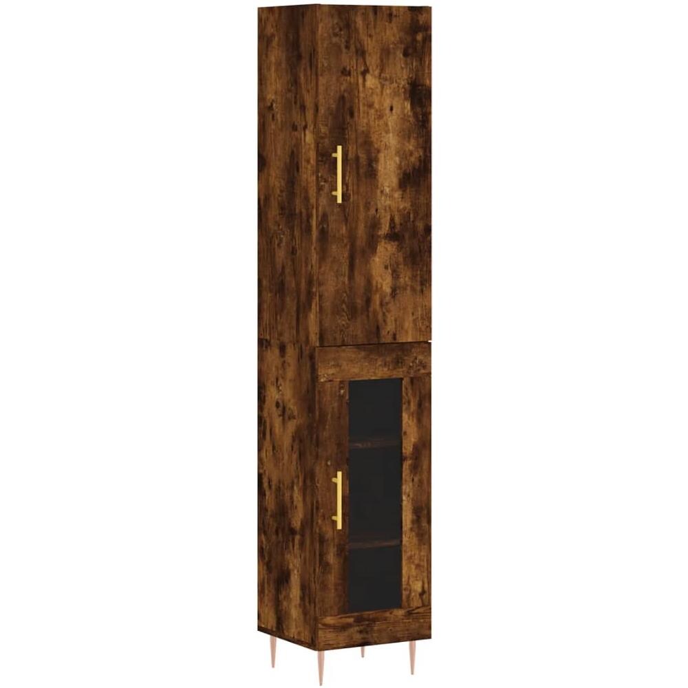 Credenza Rovere Fumo 34,5x34x180 Cm In Legno Multistrato - Foto 2