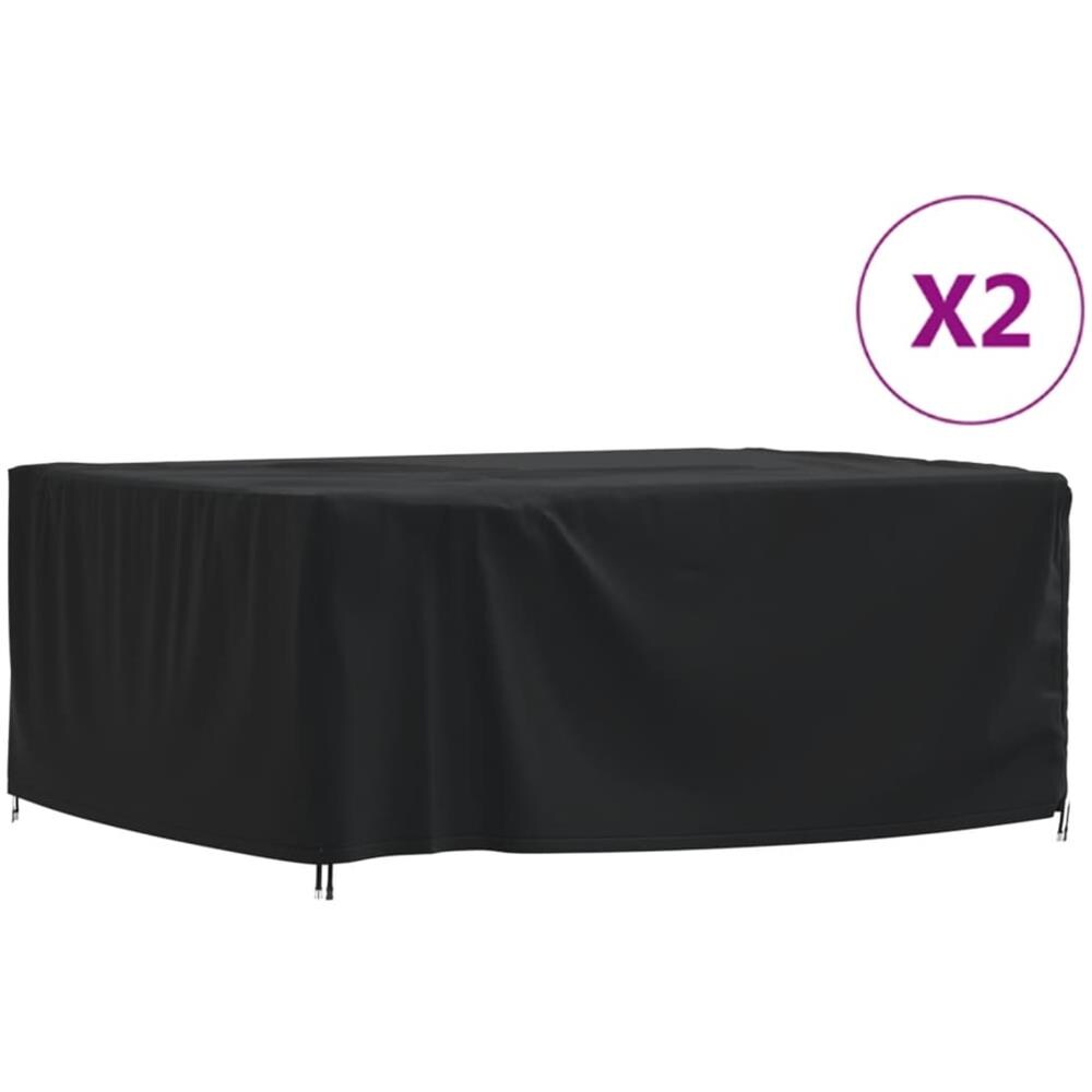 Copertura per mobili da esterno, 200 x 200 x 80 cm, impermeabile, rettangolare, set di copertura per tavolo e sedie per patio, set di mobili da esterno extra large per giardino