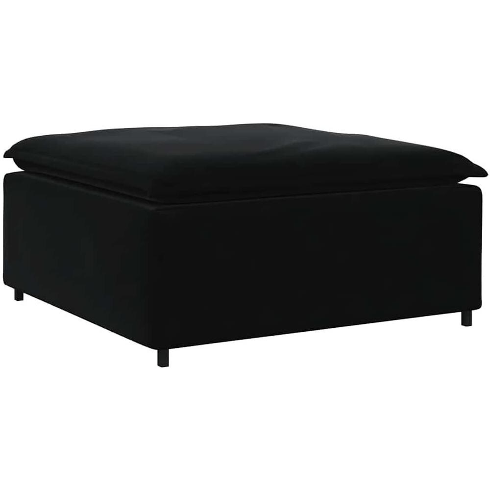 Modulo Poggiapiedi Divano Modulare Nero 100x100x48 cm - Foto 1
