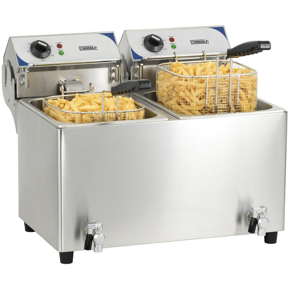 Friggitrice Doppia 14 Lt Rubinetto Olio - Foto 2