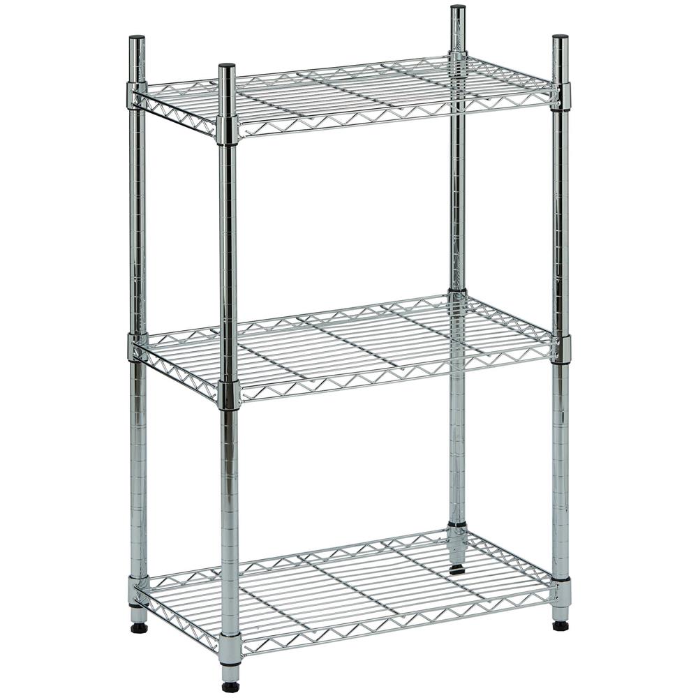 Scaffale In Acciaio Cromato 3 Ripiani 60x35x90 Cm Fadi - Foto 1