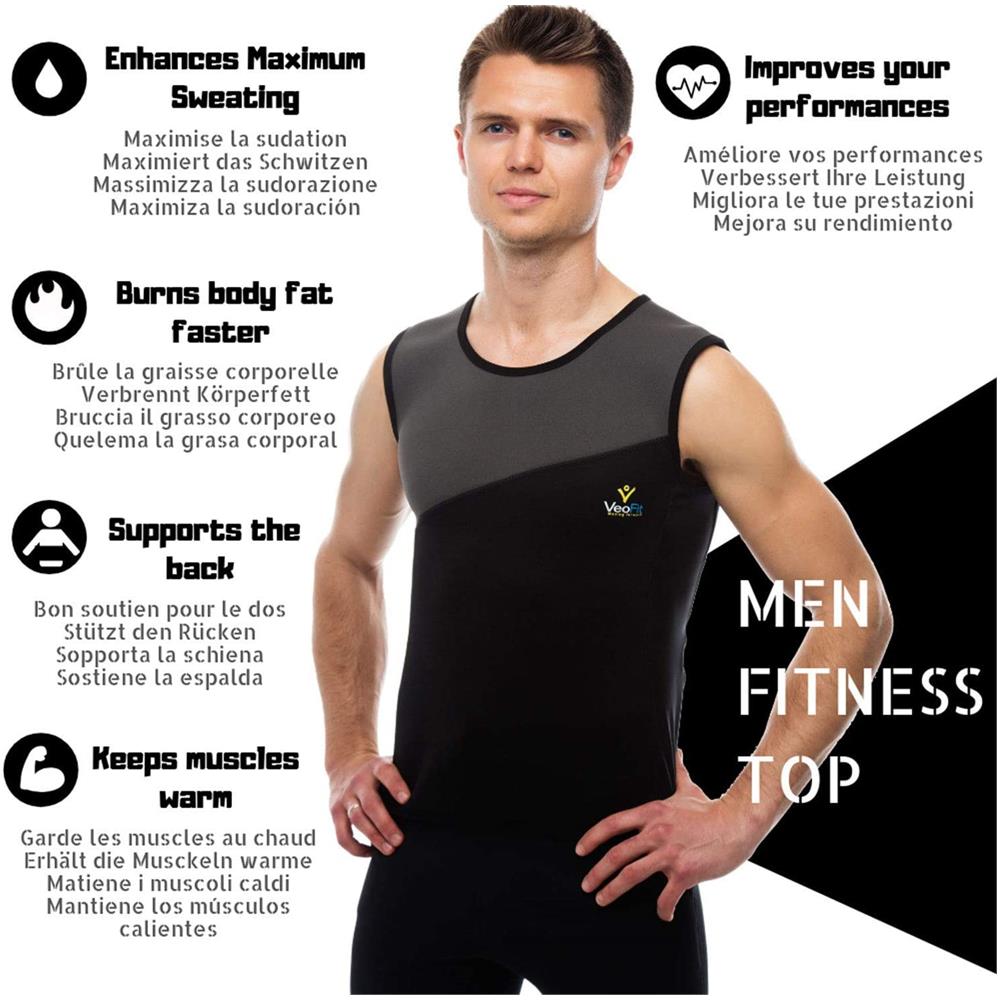 Canotta Uomo Sudorazione E Compressione - Tonifica La Pancia E Rifinisce La Vita Taglie - S - Foto 2