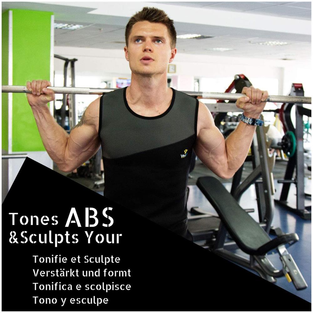 Canotta Uomo Sudorazione E Compressione - Tonifica La Pancia E Rifinisce La Vita Taglie - S - Foto 7