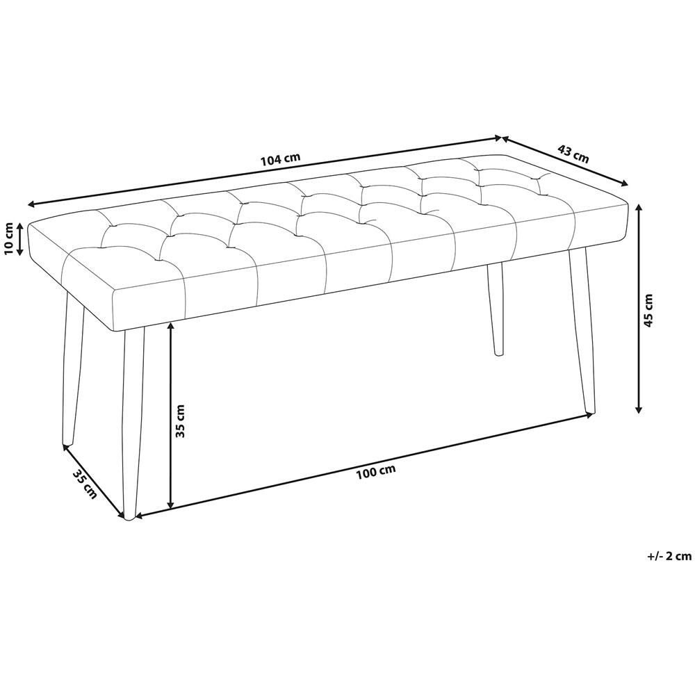 Panchina In Similpelle Grigia Essonne - Foto 2