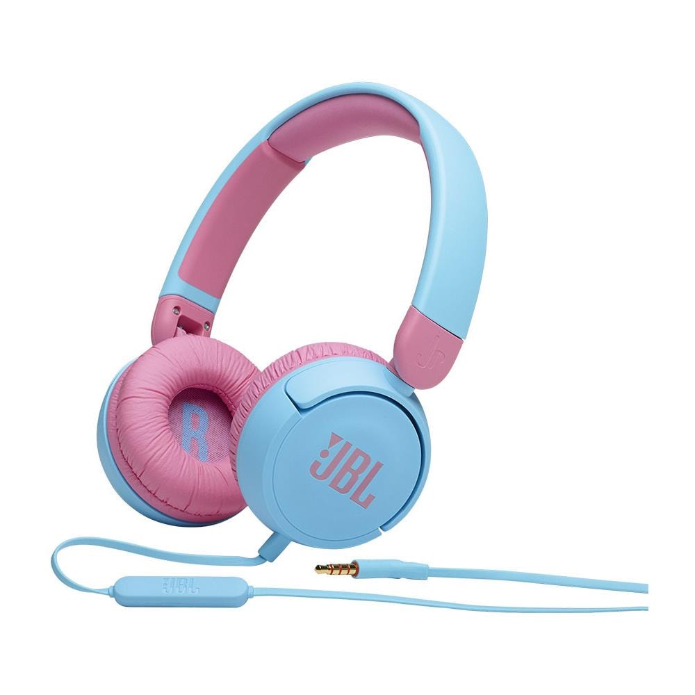 JR 310 Cuffia Stereo Padiglione Auricolare per Bambini Cablato con Microfono Integrato - Azzurro / Rosa - Foto 1