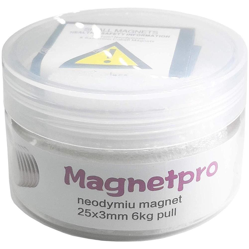 Neodimio Disc Magnete 25 Millimetri Di Diametro X 35 Millimetri Di Spessore Pull 6 Kg (confezione Da 6)  - Foto 2