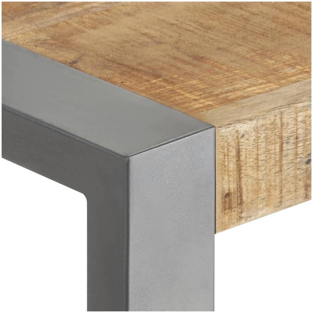 Tavolo Da Pranzo 70x70x75 Cm In Legno Massello Di Mango Grezzo - Foto 2