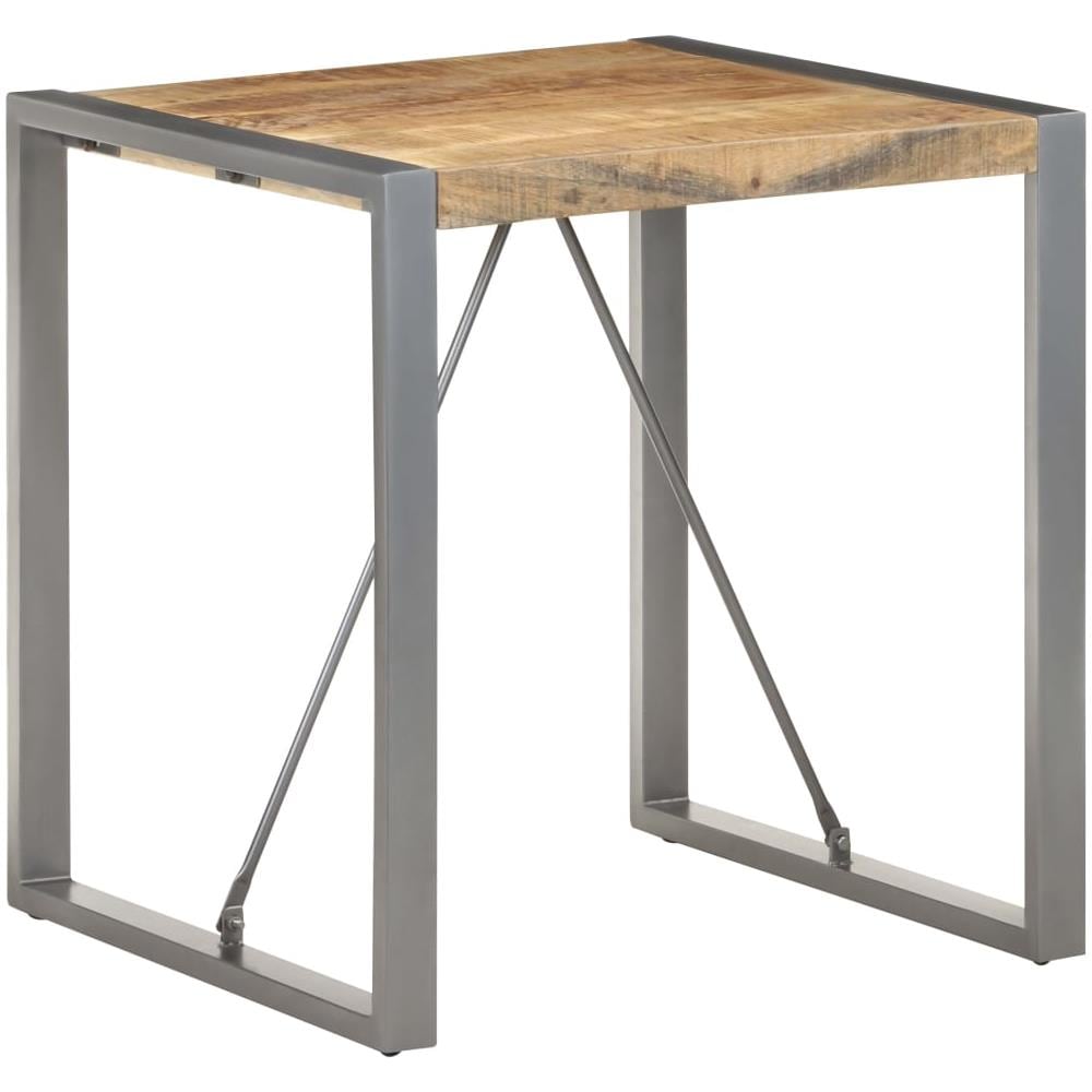 Tavolo Da Pranzo 70x70x75 Cm In Legno Massello Di Mango Grezzo - Foto 11