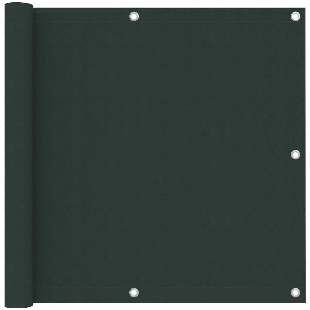 Paravento da Balcone Verde Scuro 90x600 cm Tessuto Oxford - Foto 1