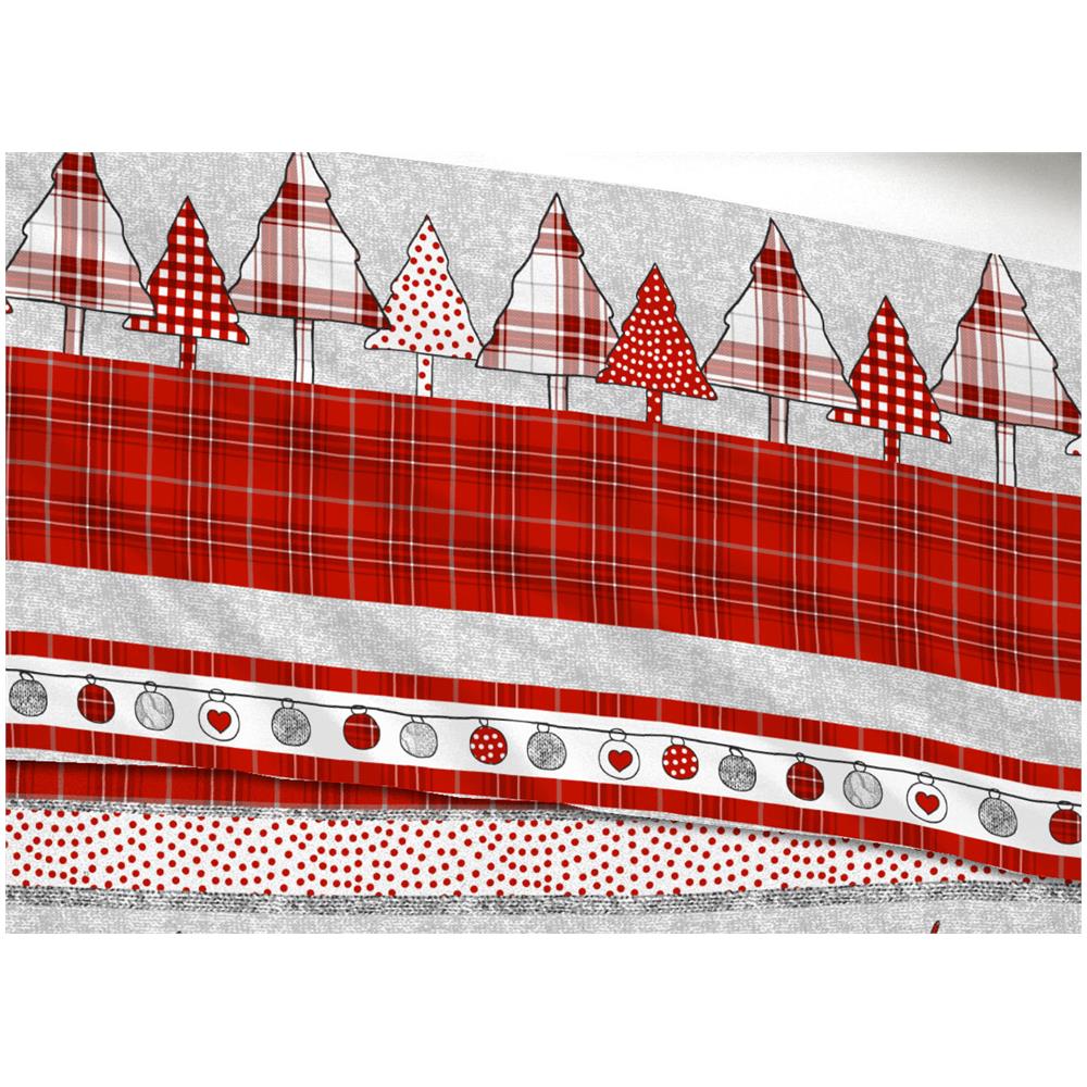 Completo Lenzuola In 100% Cotone Disegni Natalizi Invernali Renne Cuori Ob Piazza E Mezza Oliver Rosso - Foto 2