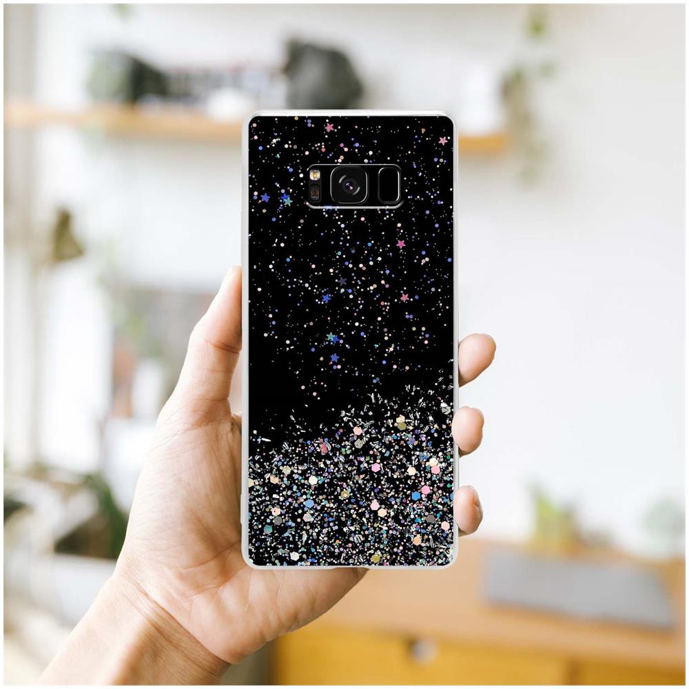 Custodia Compatibile Con Samsung Galaxy S8 In Nero Con Glitter - Coperchio Protettivo In Silicone Tpu Flessibile Con Glitter Scintillanti - Foto 8