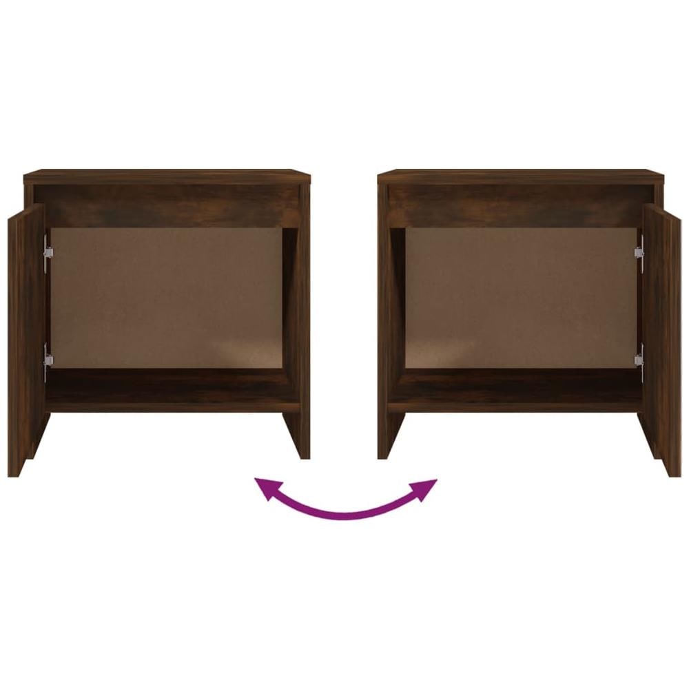 Comodino Rovere Fumo 45x34x44,5 cm in Truciolato - Foto 10