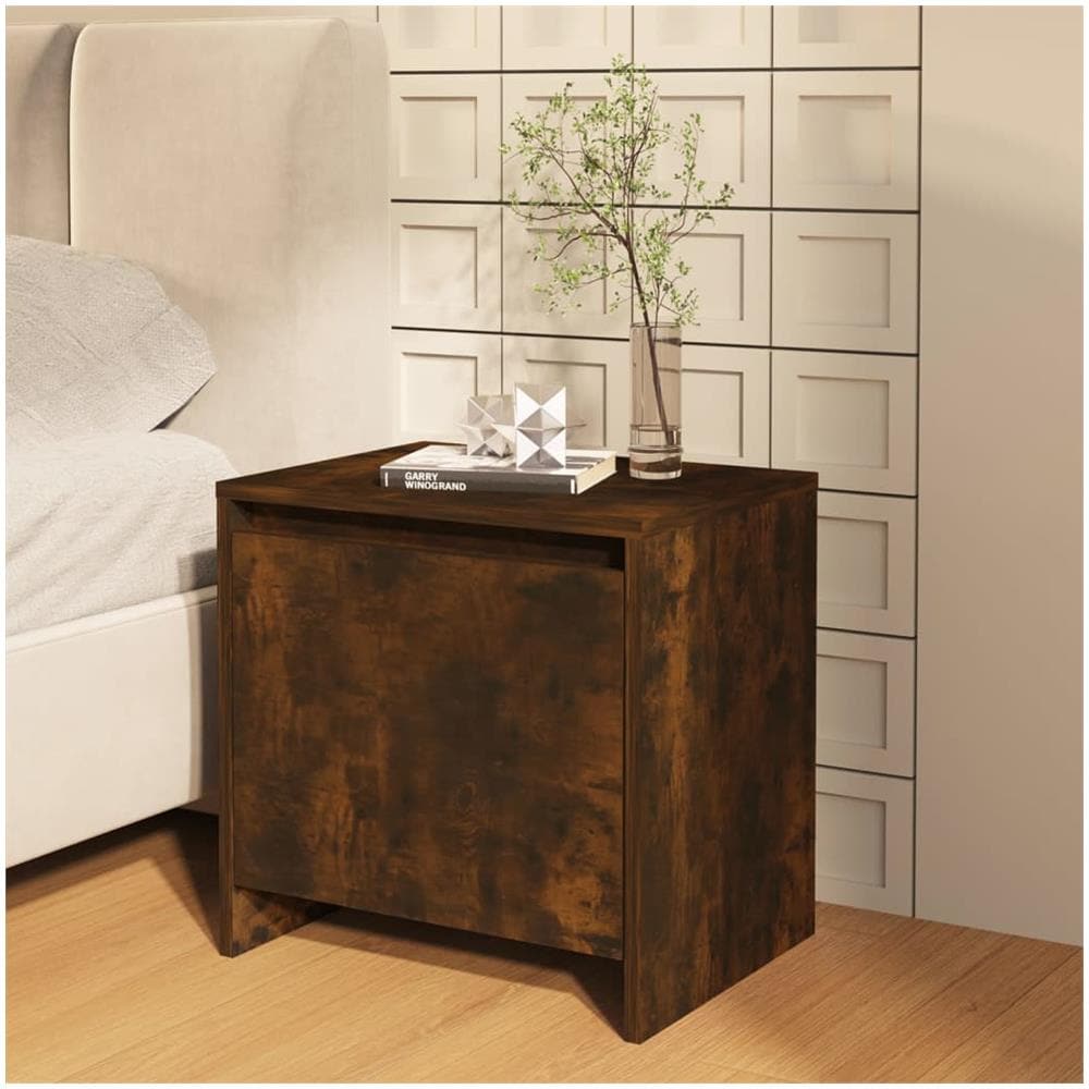 Comodino Rovere Fumo 45x34x44,5 cm in Truciolato - Foto 1